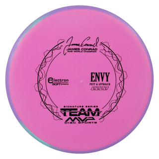 Axiom Disc Golf Electron Soft James Conrad Signature Envy Putter Pink/Teal Purple 174 grams