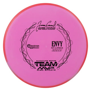 Axiom Disc Golf Electron Soft James Conrad Signature Envy Putter Pink/Red Purple 174 grams
