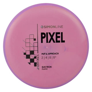 Axiom Disc Golf Simon Line Electron Lizotte Pixel Putter 2/4/0/0.5 Dark Blush/Purple 173 grams