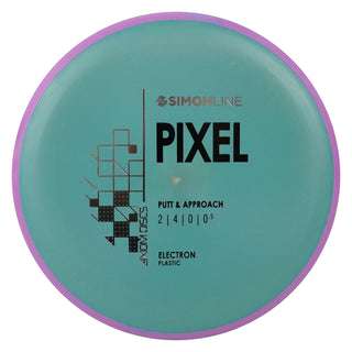 Axiom Disc Golf Simon Line Electron Lizotte Pixel Putter 2/4/0/0.5 Dark Sage/Purple 170 grams