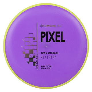 Axiom Disc Golf Simon Line Electron Firm Lizotte Pixel Putter 2/4/0/0.5 Purple/Yellow 169 grams