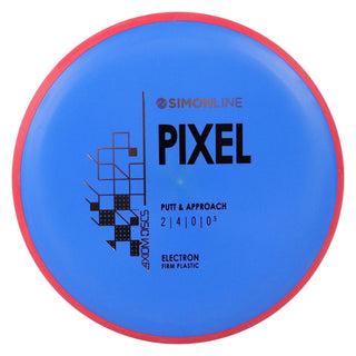 Axiom Disc Golf Simon Line Electron Firm Lizotte Pixel Putter 2/4/0/0.5 Deep Blue/Red 171 grams
