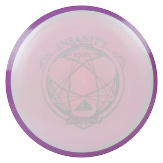 Axiom Disc Golf Fission Insanity Distance Driver 9/5/-2/1.5 Grey Pink/Purple 156 grams