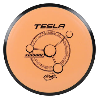 MVP Disc Golf Fission Tesla Distance Driver 9/5/-1/2 Light Orange 172 grams
