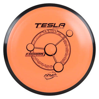 MVP Disc Golf Fission Tesla Distance Driver 9/5/-1.5/2 Neon Peach 170 grams