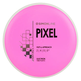 Axiom Disc Golf Simon Line Electron Firm Lizotte Pixel Putter 2/4/0/0.5 Pink/White 174 grams