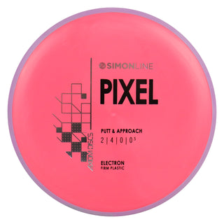 Axiom Disc Golf Simon Line Electron Firm Lizotte Pixel Putter 2/4/0/0.5 Red/Purple 172 grams