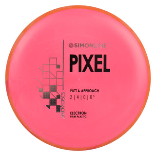 Axiom Disc Golf Simon Line Electron Firm Lizotte Pixel Putter 2/4/0/0.5 Red/Orange Red 175 grams