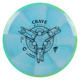 Axiom Disc Golf Cosmic Neutron Crave Fairway Driver 6.5/5/-1/1 Blue/Green Yellow 159 grams