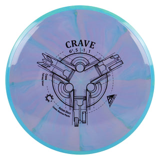 Axiom Disc Golf Cosmic Neutron Crave Fairway Driver 6.5/5/-1/1 Purple/Blue Aqua 161 grams