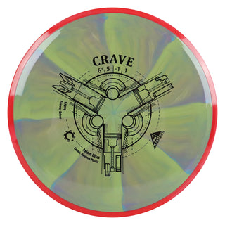 Axiom Disc Golf Cosmic Neutron Crave Fairway Driver 6.5/5/-1/1 Dark Green/Red 159 grams
