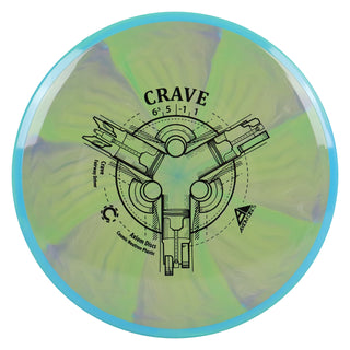 Axiom Disc Golf Cosmic Neutron Crave Fairway Driver 6.5/5/-1/1 Dark Green/Blue 159 grams