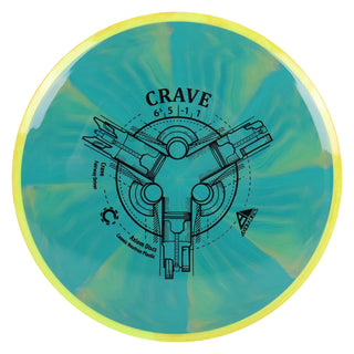Axiom Disc Golf Cosmic Neutron Crave Fairway Driver 6.5/5/-1/1 Turquoise/Yellow 159 grams