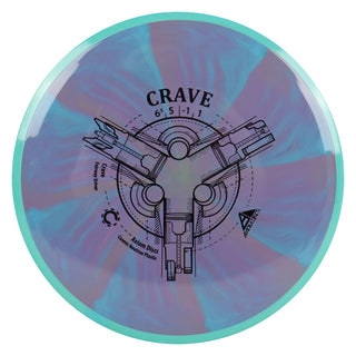 Axiom Disc Golf Cosmic Neutron Crave Fairway Driver 6.5/5/-1/1 Maroon Blue/Teal 159 grams