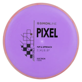 Axiom Disc Golf Simon Line Electron Lizotte Pixel Putter 2/4/0/0.5 Purple/Red White 174 grams