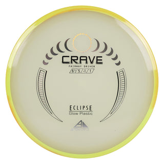 Axiom Disc Golf Eclipse Glow Crave Fairway Driver 6.5/5/-1/1 Glow/Yellow Orange 169 grams