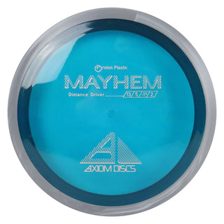 Axiom Disc Golf Proton Mayhem Distance Driver 13/5/-1.5/2 Turquoise/Grey 169 grams