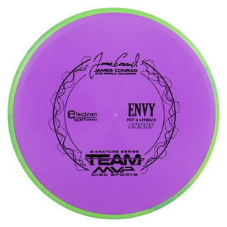 Axiom Disc Golf Electron Soft Envy Putter 3/3/0/2 Purple/Green 167 grams