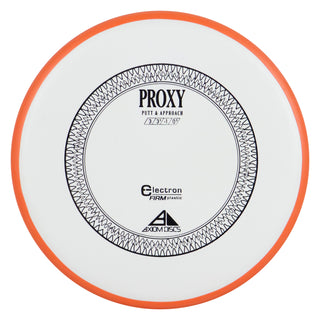 Axiom Disc Golf Electron Proxy Firm Putter 3/3/-1/0.5 White/Orange 167 grams