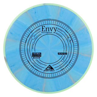 Axiom Disc Golf Cosmic Electron Envy Putter 3/3/0/2 Blue/Lime 167 grams