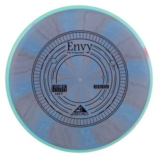 Axiom Disc Golf Cosmic Electron Envy Soft Putter 3/3/0/2 Black Blue/Teal 167 grams