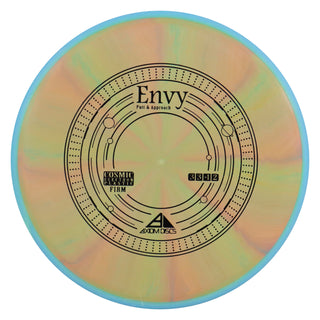 Axiom Disc Golf Cosmic Electron Envy Firm Putter 3/3/0/2 Sage Peach/Blue 172 grams