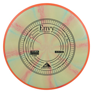 Axiom Disc Golf Cosmic Electron Envy Firm Putter 3/3/0/2 Sage Red/Orange 173 grams