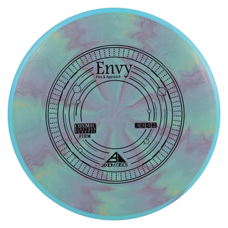 Axiom Disc Golf Cosmic Electron Envy Firm Putter 3/3/0/2 Green Maroon/Blue 168 grams