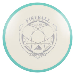 Axiom Disc Golf Fission Fireball Distance Driver 9/4/0/3.5 White/Teal 156 grams