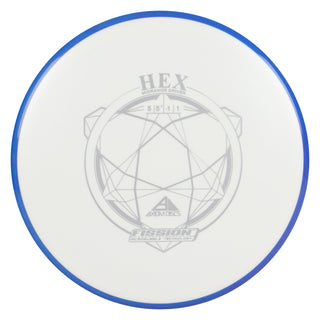 Axiom Disc Golf Fission Hex Midrange 5/5.5/-1/1 White/Dark Blue 151 grams