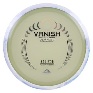 Axiom Disc Golf Eclipse Glow Vanish Distance Driver 11/5/-3/2 Glow/White Blue 169 grams