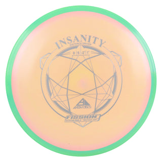 Axiom Disc Golf Fission Insanity Distance Driver 9/5/-2/1.5 Peach/Green 141 grams