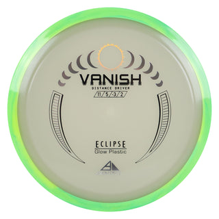 Axiom Disc Golf Eclipse Glow Vanish Distance Driver 11/5/-3/2 Glow/Green Lime 168 grams