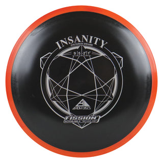 Axiom Disc Golf Fission Insanity Distance Driver 9/5/-2/1.5 Black/Red Orange 152 grams