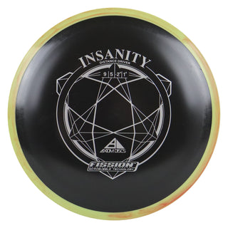 Axiom Disc Golf Fission Insanity Distance Driver 9/5/-2/1.5 Black/Yellow Red 157 grams