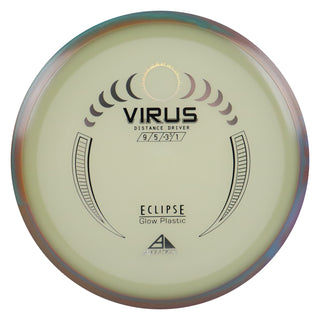 Axiom Disc Golf Eclipse Glow Virus Distance Driver 9/5/-3.5/1 Glow/Rust Blue 166 grams