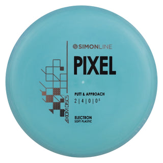 Axiom Disc Golf Simon Line Electron Soft Lizotte Pixel Putter 2/4/0/0.5 Aqua/Aqua 168 grams