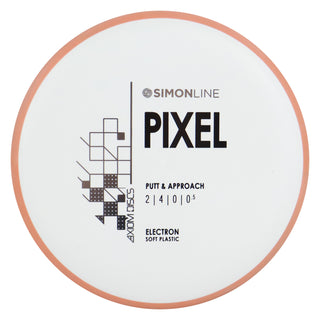 Axiom Disc Golf Simon Line Electron Soft Lizotte Pixel Putter 2/4/0/0.5 White/Tan 167 grams