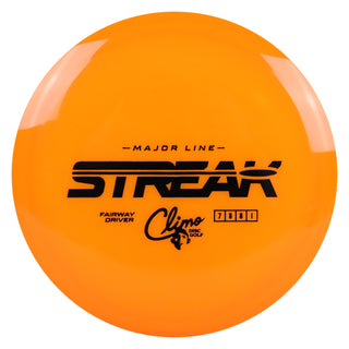 Climo Disc Golf Major Line Streak Fairway Driver 7/5/0/1 Orange/Black 167 grams