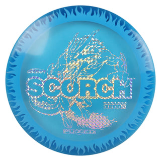 Discraft Disc Golf FuZed Line Scorch with Flame Pattern Distance Driver 11/6/-2/2 Blue with White Flame/Holo Prisms 173-174g