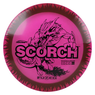 Discraft Disc Golf FuZed Line Scorch with Flame Pattern Distance Driver 11/6/-2/2 Plum with Navy Flame/Black 173-174g