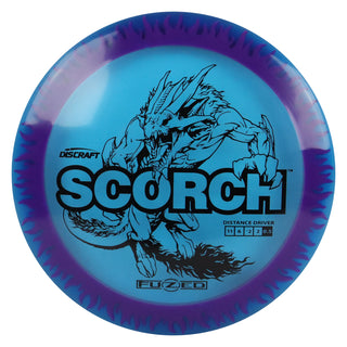 Discraft Disc Golf FuZed Line Scorch with Flame Pattern Distance Driver 11/6/-2/2 Navy with Pink Flame/Black 170-172g