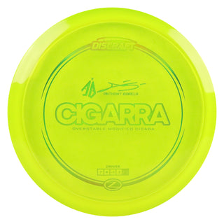 Discraft Disc Golf Anthony Barela Signature Series Z Line Cigarra Driver 7/6/-1/2 Yellow/Green Holo 169g