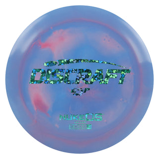 Discraft Disc Golf ESP Nuke OS Distance Driver 13/4/0/4 Blue Pink/Shamrocks 170-170g