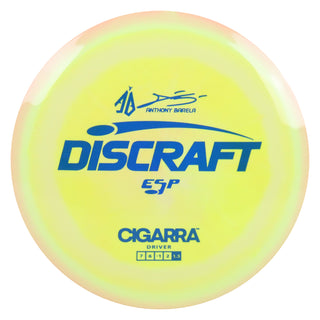 Discraft Disc Golf Anthony Barela Signature ESP Cigarra Fairway Driver 7/6/-1/2 Peach Yellow/Navy 175g