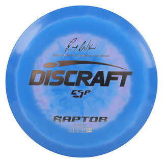 Discraft Disc Golf Ricky Wysocki Signature Series ESP Raptor Driver 9/4/0/3 Blue/Silver 170-172g