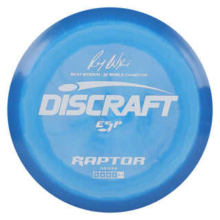 Discraft Disc Golf Ricky Wysocki Signature Series ESP Raptor Driver 9/4/0/3 Blue/White 173-174g