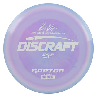Discraft Disc Golf Ricky Wysocki Signature Series ESP Raptor Driver 9/4/0/3 Blue Purple/White 173-174g