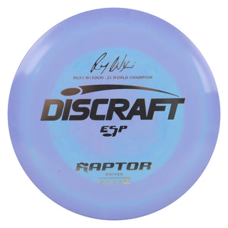 Discraft Disc Golf Ricky Wysocki Signature Series ESP Raptor Driver 9/4/0/3 Purple Blue/Silver 170-172g
