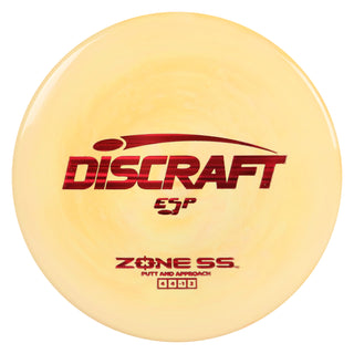 Discraft Disc Golf ESP Zone SS Putt and Approach 4/4/-1/2 Mango/Red Lines 173-174g